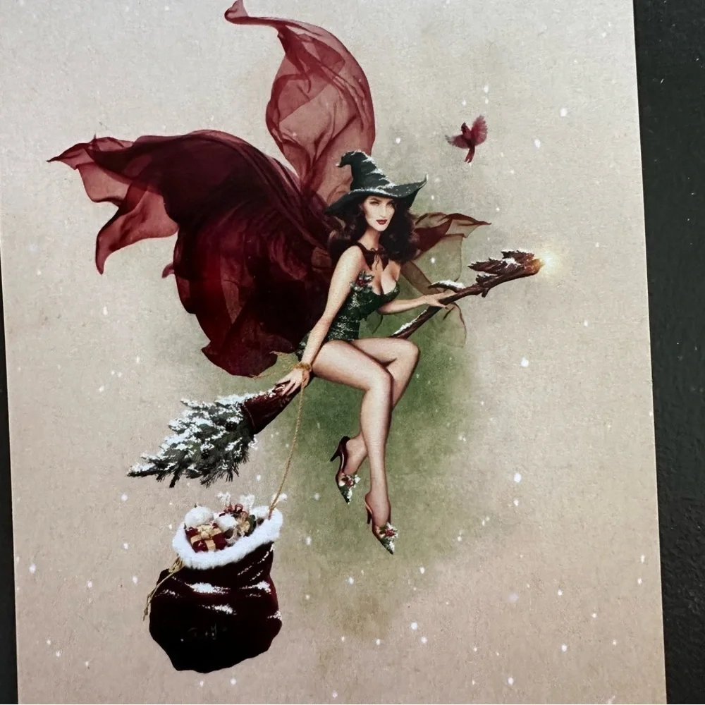 Christine McConnell Halloween DIY Queen Witch Craft Art Signed Holiday Print‎